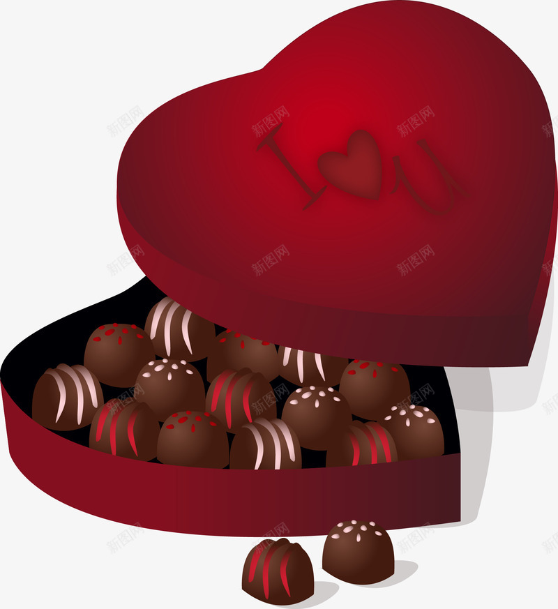 巧克力盒子png免抠素材_88icon https://88icon.com LOVE 巧克力 情人节礼物 爱心礼盒