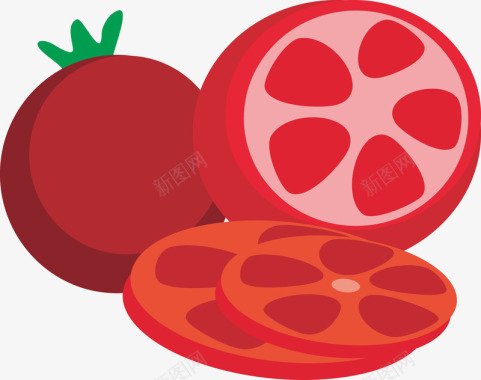 西红柿卡通西红柿图标矢量图图标
