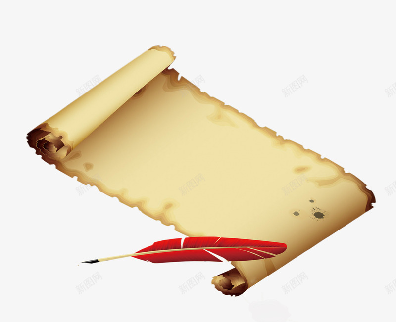古典破旧的画纸和羽毛png免抠素材_88icon https://88icon.com PNG素材 古典 画纸 羽毛