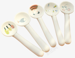 日系清新环保卡通印花陶瓷西瓜勺素材