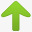 绿色的上箭头符号icon图标图标