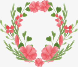 粉红色花朵边框素材