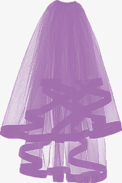 紫色唯美浪漫婚礼头纱素材
