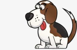 馋嘴表情图盯着爱吃的东西的可爱小狗卡通P高清图片