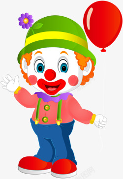 儿童小丑喜庆活动促销插图透明素材