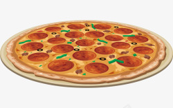 卡通简约美食装饰广告披萨素材