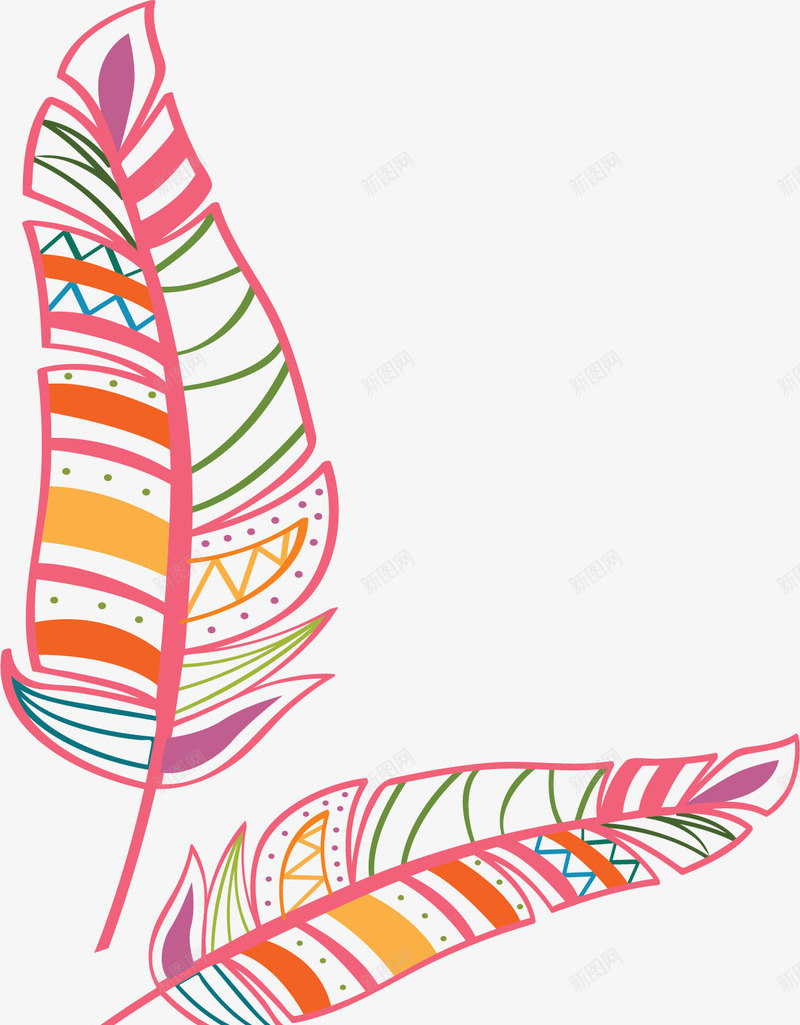 卡通粉红色浪漫羽毛矢量图ai免抠素材_88icon https://88icon.com 浪漫羽毛 矢量png 粉红色 粉色羽毛 线条羽毛 羽毛 矢量图