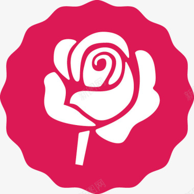 一支玫瑰手绘玫瑰花元素图标图标
