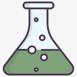 化学瓶液体科学线的颜色混合卷素材