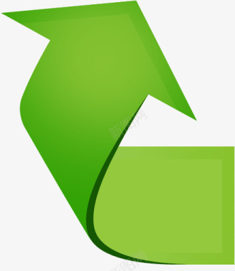 绿色箭头回收公益标识图标图标