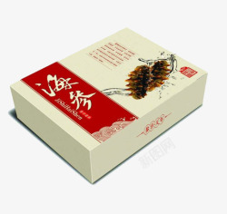 中国风食品包装海参礼品包装盒高清图片