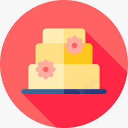 面包浪漫婚礼蛋糕图标高清图片