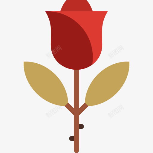 一朵玫瑰花png免抠素材_88icon https://88icon.com 卡通 植物 玫瑰花 红玫瑰