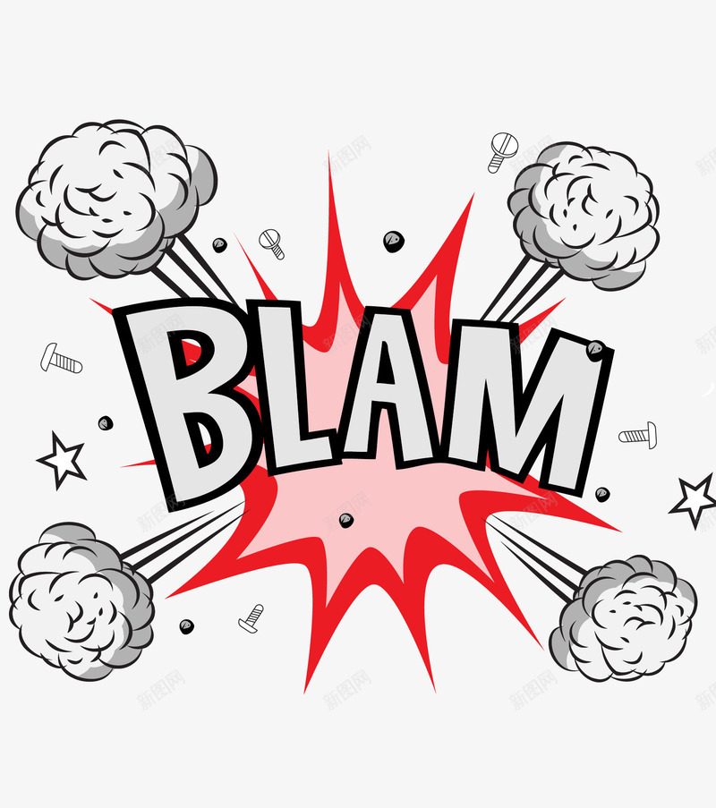 BLAM爆炸贴矢量图ai免抠素材_88icon https://88icon.com BLAM爆炸贴 云朵 促销 促销贴 广告设计 星星 活动广告 爆炸效果 爆炸贴 螺丝钉 警告贴 设计 矢量图