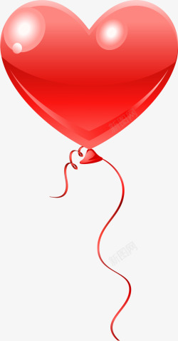 闪耀气球红色闪耀爱心气球高清图片
