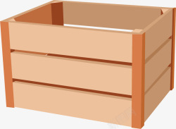 立体风格镂空木箱矢量图素材