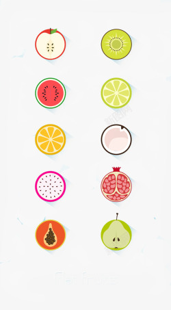 水果背景图案圆形水果图标高清图片