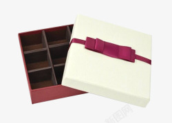 红色蝴蝶结巧克力包装盒素材