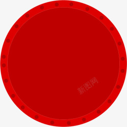 红色灯光圆形标签素材