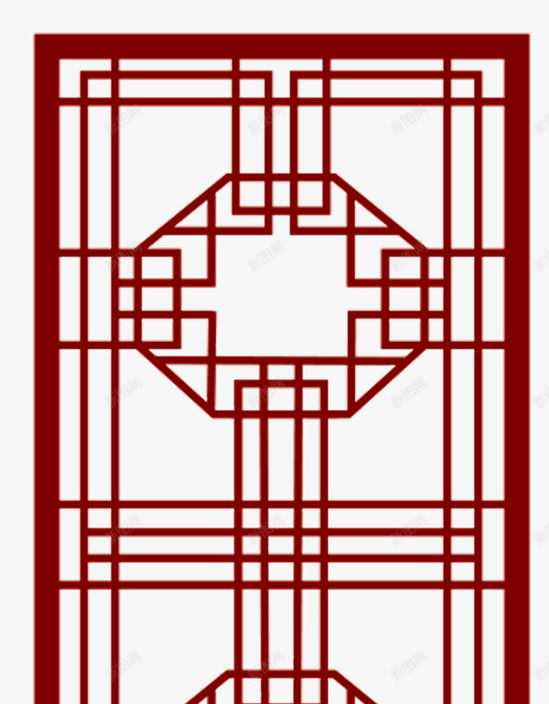 中国红古风棱格png免抠素材_88icon https://88icon.com 中国红 中国红格子 中国红棱格 中国风棱格 古风 古风格子 大红棱格 棱格