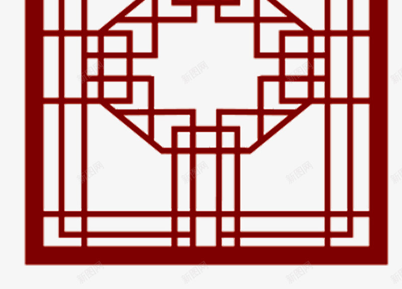 中国红古风棱格png免抠素材_88icon https://88icon.com 中国红 中国红格子 中国红棱格 中国风棱格 古风 古风格子 大红棱格 棱格