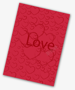 情人节红色方形卡片素材