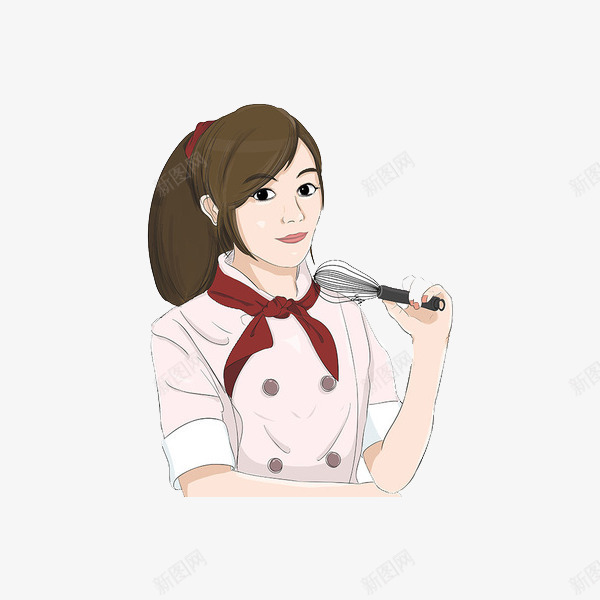 卖厨具的女售货员png免抠素材_88icon https://88icon.com 卖东西 卡通 卡通售货员 厨具 售货员 手绘 服务 站着