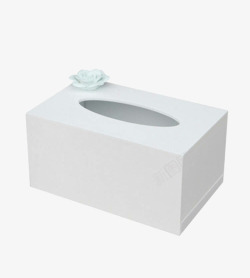 白色的纸巾盒素材