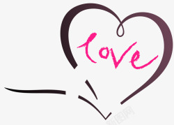 黑色情人节love爱心素材