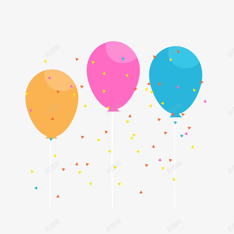 活动彩色气球碎片png免抠素材_88icon https://88icon.com 卡通碎片 彩色气球 彩色碎片 活动气球 背景装饰