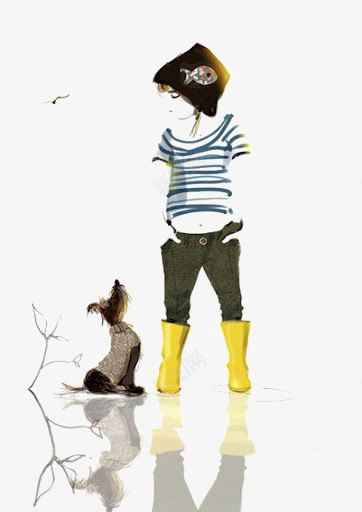 小孩和小狗png免抠素材_88icon https://88icon.com 人物插画 创意插画设计 动物 卡通人物 卡通贺卡封面 女孩 小狗 手绘人物 手绘插画 手绘狗狗 插画