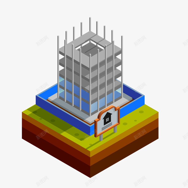 房屋建筑装饰矢量图ai免抠素材_88icon https://88icon.com 光泽 卡通 建筑 房屋 投影 立体 纹理 纹路 质感 钢筋 阴影 矢量图