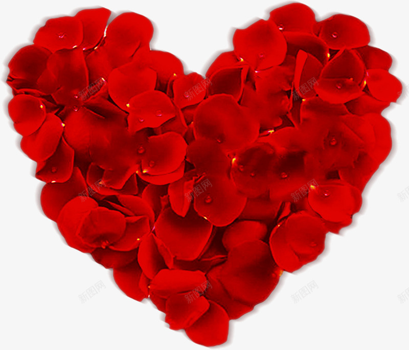 红色玫瑰花瓣情满七夕png免抠素材_88icon https://88icon.com 七夕 玫瑰 红色 花瓣