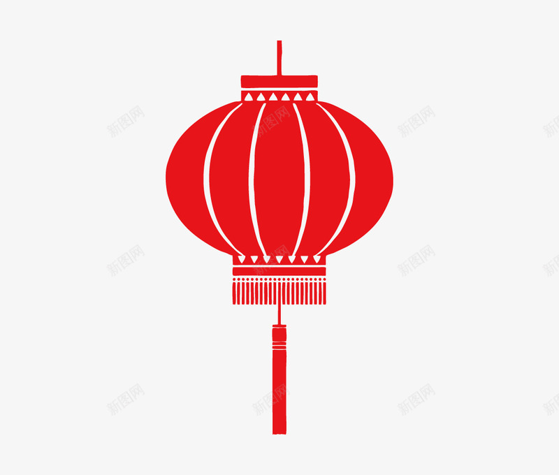 红色灯笼剪纸png免抠素材_88icon https://88icon.com 剪纸 活动素材 灯笼 红色