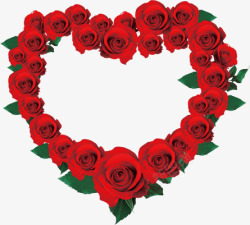 红色植物教师节玫瑰组合爱心效果素材