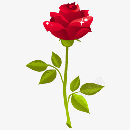 红色琵琶红色的玫瑰花图标手绘花朵图标