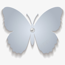 淡蓝色投影蝴蝶装饰插图矢量图高清图片