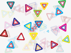 多彩三角形漂浮素材