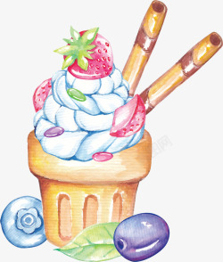 卡通简约美食面包甜点蛋糕家常菜素材