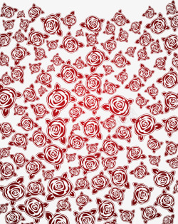 红色玫瑰花欧式底纹边框素材