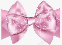 粉色精美丝带礼带蝴蝶结包装素材