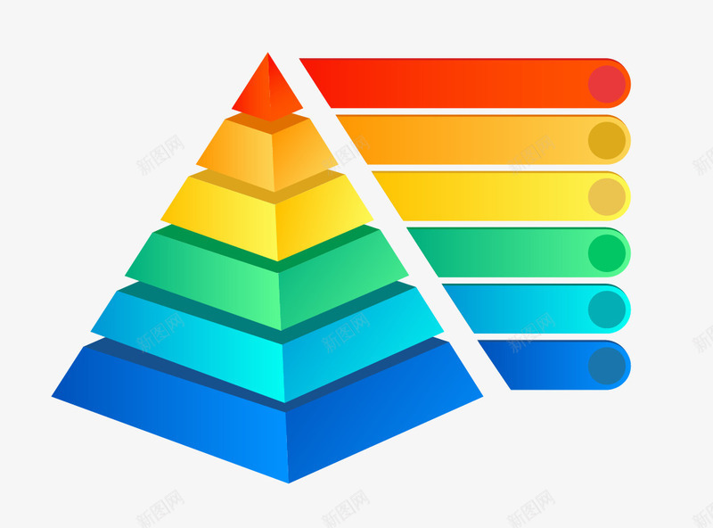 彩色金字塔png免抠素材_88icon https://88icon.com PNG素材 分层金字塔 彩色 立体 金字塔