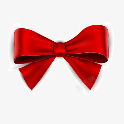 装饰领结红色蝴蝶结领结装饰矢量图高清图片