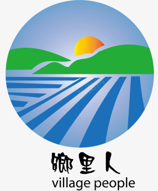 logo设计圆形的生态农业矢量图图标图标