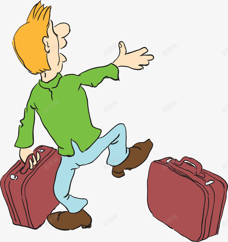 提着行李箱的人png免抠素材_88icon https://88icon.com 卡通手绘 拎 拎东西 拿着 挎着 提东西 提着箱子 提起来 皮箱 行李箱