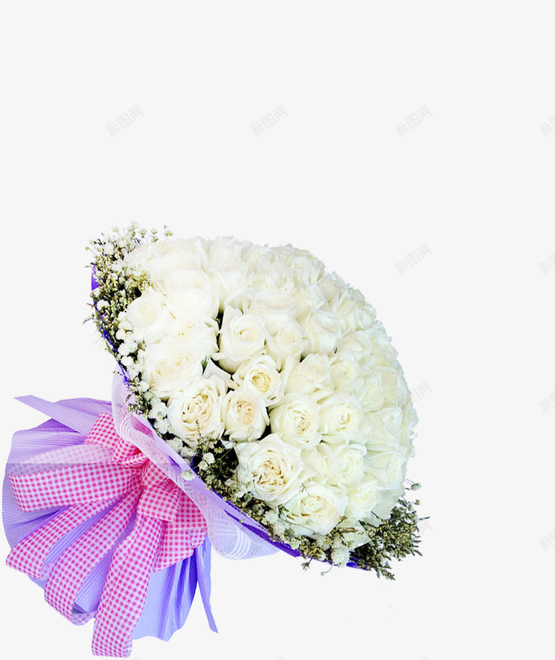 白色玫瑰花束png免抠素材_88icon https://88icon.com 玫瑰花 白色