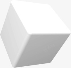 白色立体正方形素材