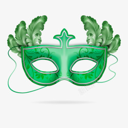 绿色面具素材