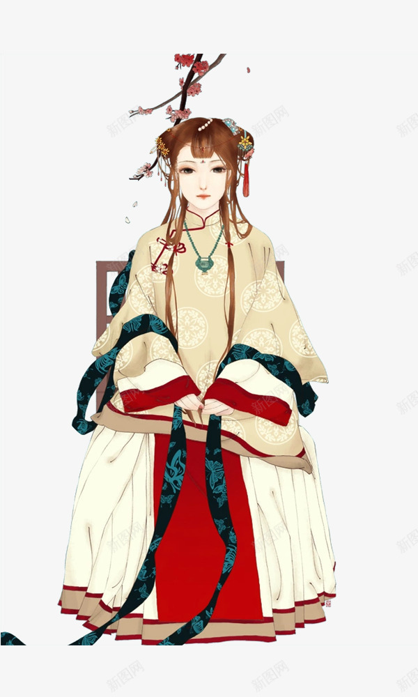 古代浅古风美女手绘png免抠素材_88icon https://88icon.com 古代 古风 后宫 手绘 美女