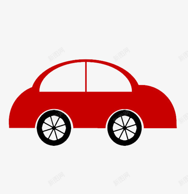 红色的小汽车png免抠素材_88icon https://88icon.com Q版汽车 卡通 圆形 汽车头 汽车窗户 简笔 红色